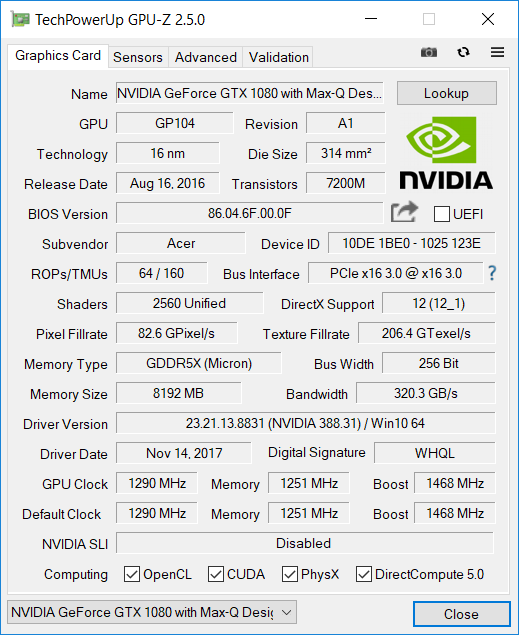 Test Acer Triton 700 - maluszek z GeForce GTX 1080 Max-Q [45]