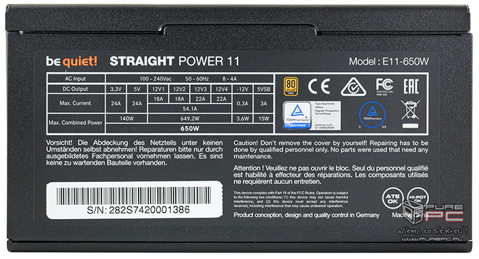 Test zasilacza be quiet! Straight Power 11 650W - Cicho sza [nc5]