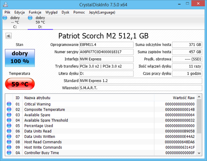 Test dysku SSD Patriot Scorch 512 GB - Solidna klasa średnia [2]