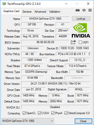 Test SMART7 Kallisto GX15D - Intel Core i7-8750H i GTX 1060 [6]