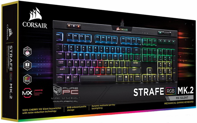 Test klawiatury Corsair Strafe RGB MK2 Viva Cherry MX Silent [nc1]