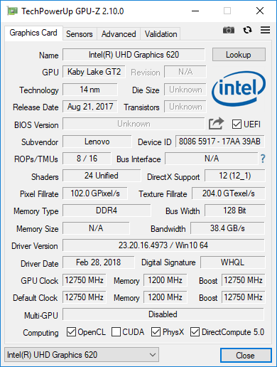 Test Lenovo YOGA 730-15 z Core i5-8250U oraz GeForce GTX 1050 [12]
