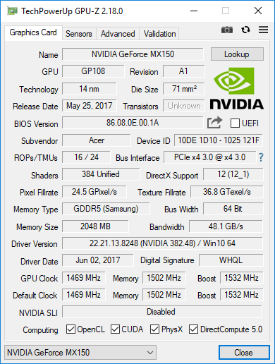 Porównanie układów graficznych: Vega 8 vs Vega 10 vs MX150 [48]