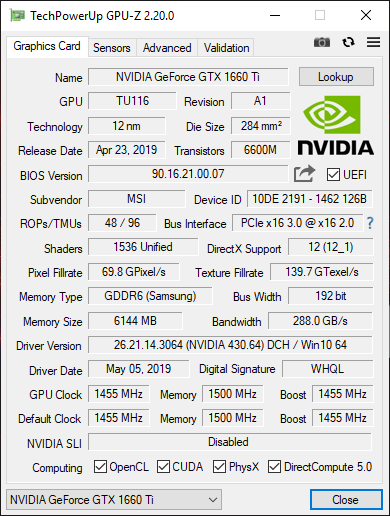 Test MSI GL73 8SD - notebook z Core i7-8750H oraz GTX 1660 Ti [5]