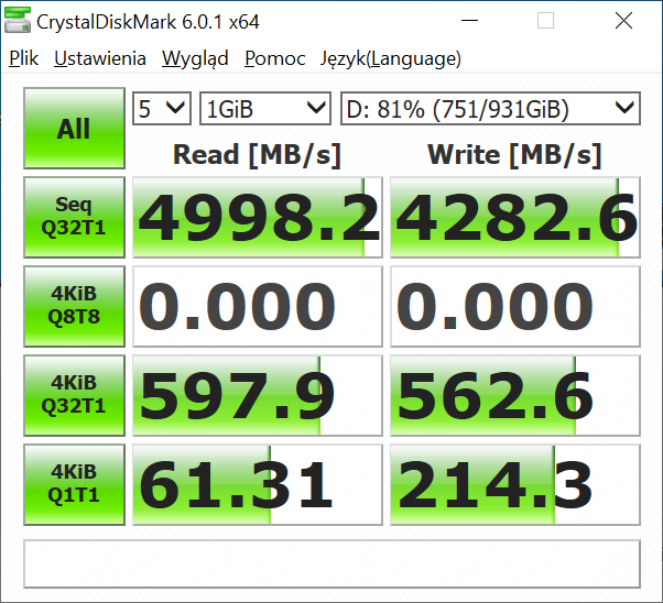 Corsair Force MP600 PCI-E 4.0 - Test SSD na platformach Intel i AMD [6]