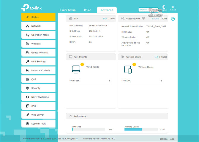 Test TP-Link Archer A9 - Router 802.11ac ze średniej półki [24]