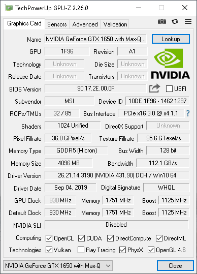 Test MSI Prestige 14 z Intel Core i7-10710U i GeForce GTX 1650 [4]