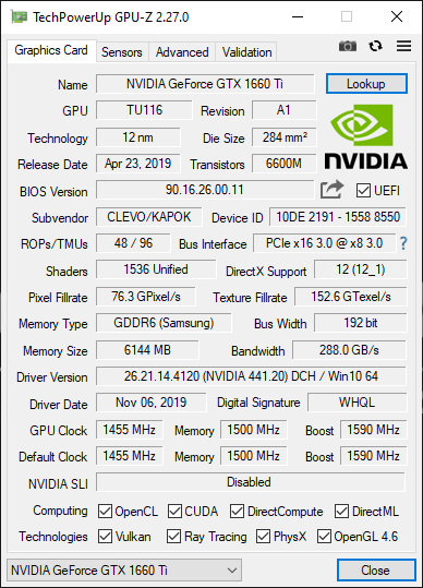 Hyperbook NH5 - test laptopa z kartą NVIDIA GeForce GTX 1660 Ti [8]