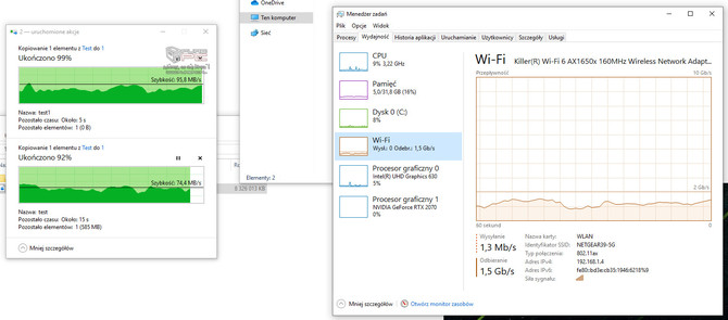 Test karty Rivet Networks Killer AX1650 - 802.11ax w natarciu [5]