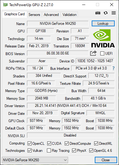Acer Swift 3 (2019) - test ultrabooka z Intel Core i5-1035G1 i MX250 [5]
