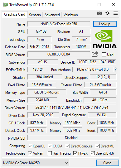 Radeon Graphics vs NVIDIA GeForce MX250 - Test układów iGPU [54]