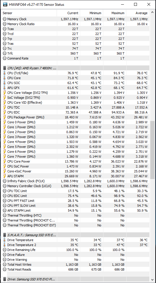AMD Ryzen 7 4800H vs Intel Core i7-10875H w laptopach Hyperbook [105]