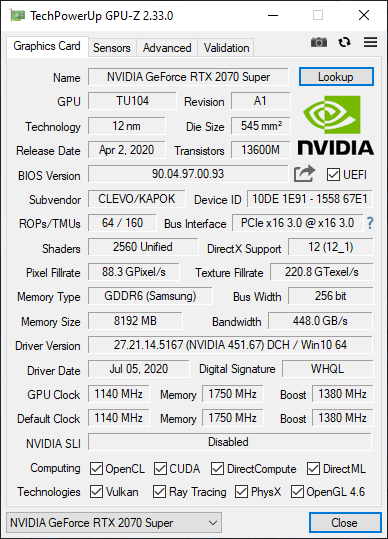 Dream Machines RG2070S - Test laptopa z GeForce RTX 2070 SUPER [7]