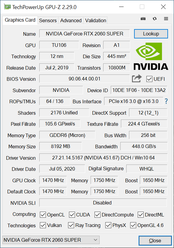 Test Ryzen 5 3600 vs Core i5-10400F na RTX 2060S vs RX 5700 XT	 [49]