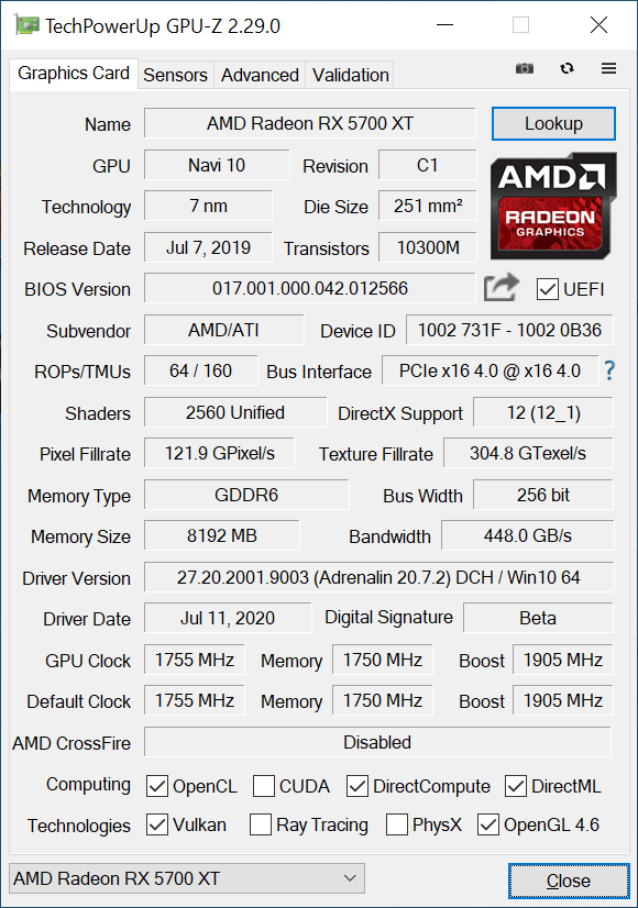 Test Ryzen 5 3600 vs Core i5-10400F na RTX 2060S vs RX 5700 XT	 [51]