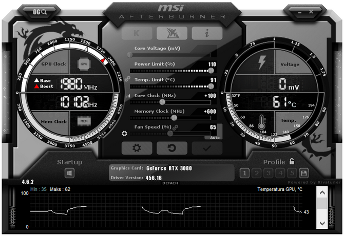Test ASUS GeForce RTX 3080 TUF Gaming - Niereferencyjny Ampere	 [nc1]