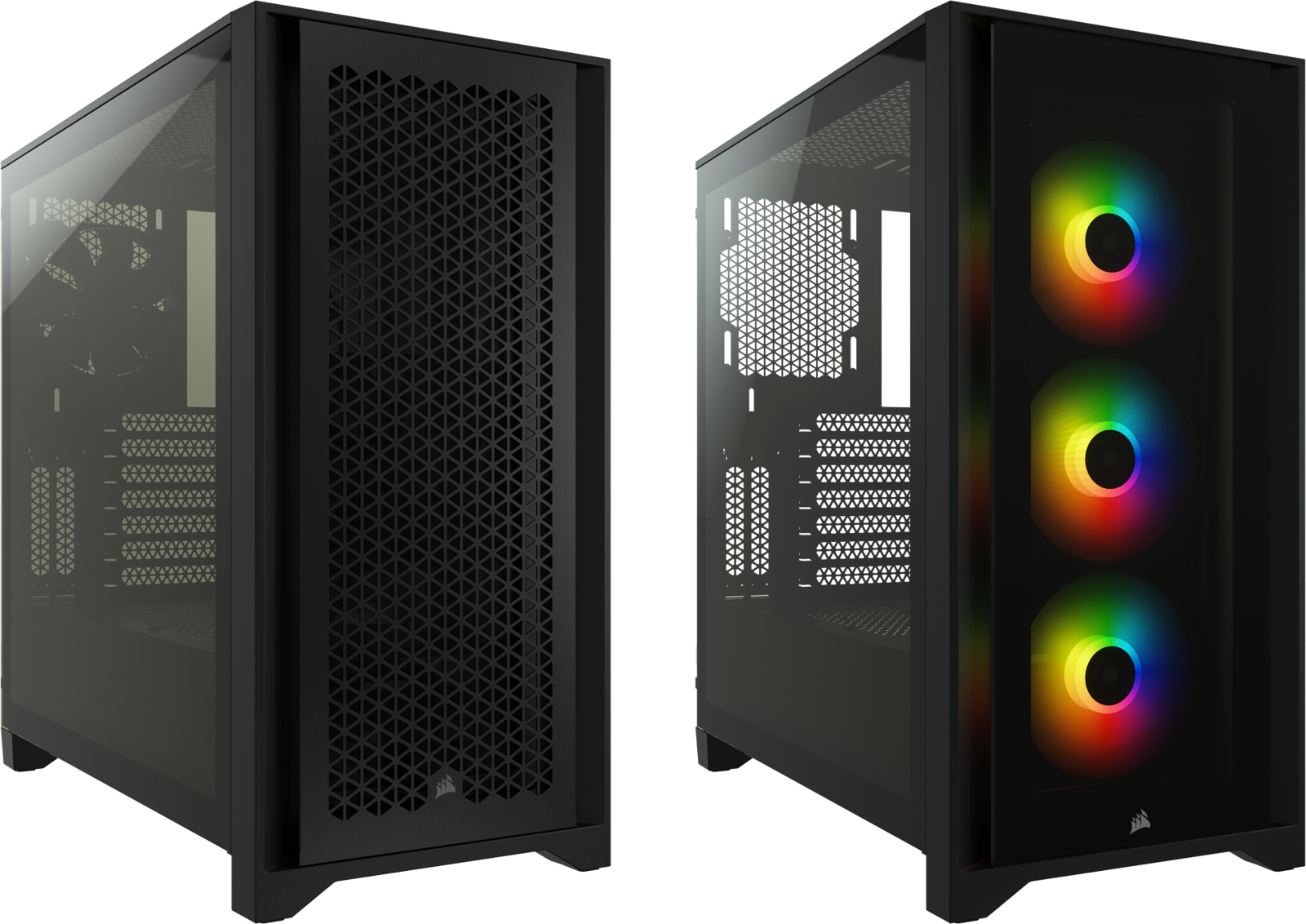 Test Corsair iCUE 4000X i 4000D Airflow RGB LED vs Przewiewność
