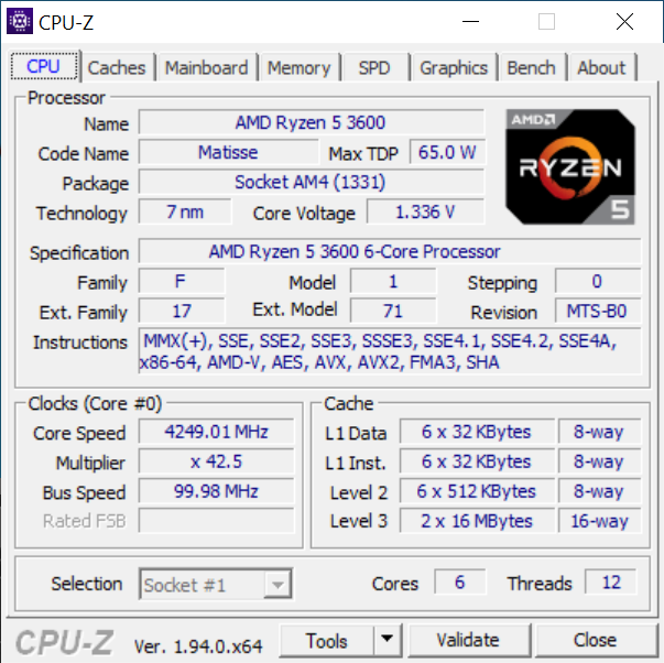 Test komputera ACTINA - AMD Ryzen 5 3600 i Radeon RX 5700 XT [nc1]