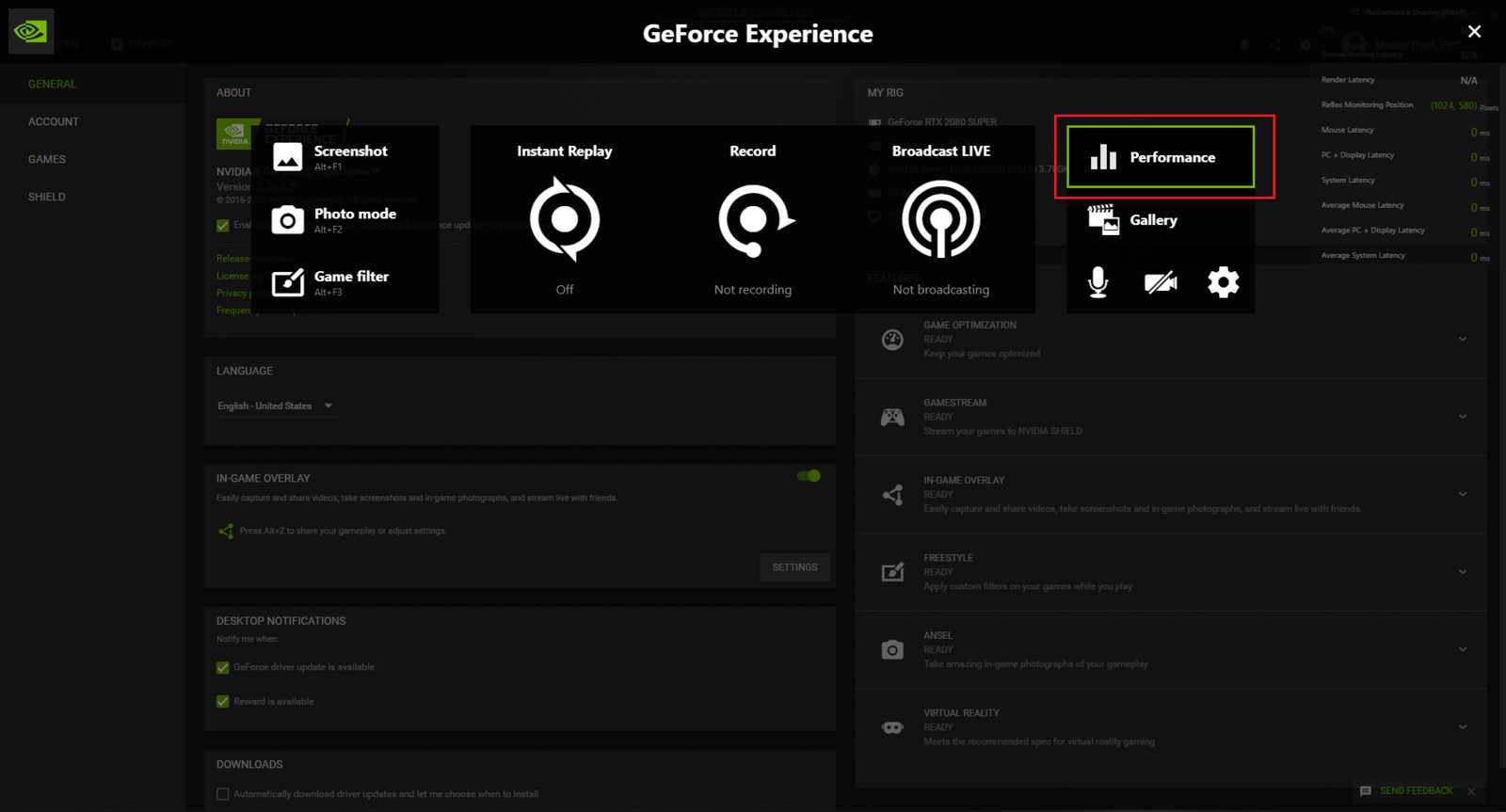 Geforce experience войти