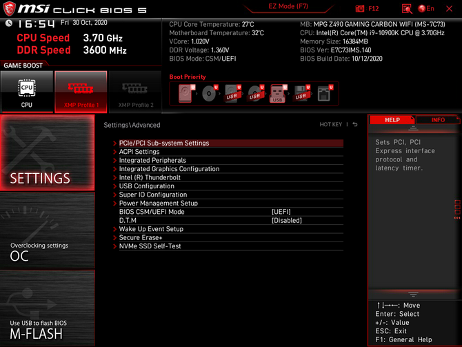 Test MSI MPG Z490 Carbon EK X - Płyta główna chłodzona wodą [nc1]