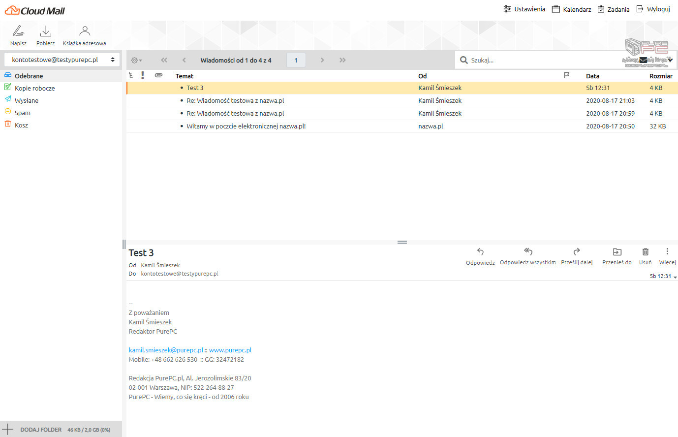 Www Poczta Nazwa Pl Active Office CloudHosting od nazwa.pl - Test interesującej usługi hostingowej (strona 5)  | PurePC.pl