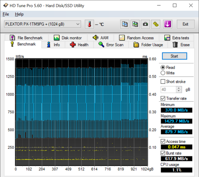 Test dysku SSD Plextor M9PG Plus 1 TB - Nośnik M.2 PCI-Express NVMe z kontrolerem Marvella i masywnym radiatorem [nc1]