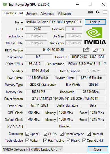 Test MSI GS66 Stealth - notebook do gier i pracy z kartą graficzną NVIDIA GeForce RTX 3080 Laptop GPU i ekranem WQHD 240 Hz [nc1]