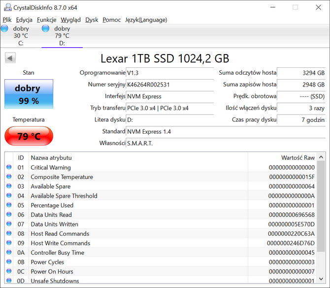 Test wydajności dysku SSD Lexar NM620. Tani nośnik PCI-E 3.0 x4, który chce zająć miejsce ADATA SX8200 PRO i Kingston KC2500 [nc1]