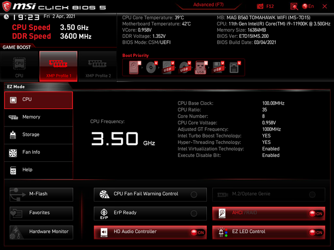 Test płyty głównej MSI MAG B560 Tomahawk WiFi. Procesora nadal nie podkręcisz, ale szybsze pamięci DDR4 działają [nc1]