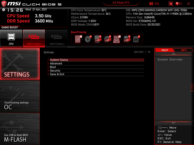 Test płyty głównej MSI MPG Z590 Gaming Carbon WiFi dla procesorów Intel Rocket Lake. Gaming na bogato [nc1]