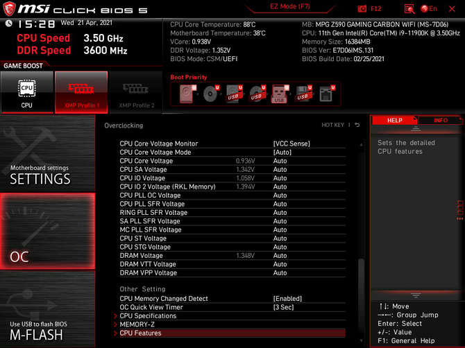 Test płyty głównej MSI MPG Z590 Gaming Carbon WiFi dla procesorów Intel Rocket Lake. Gaming na bogato [nc1]