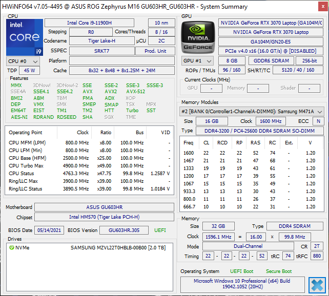 Intel Core i9-11900H vs AMD Ryzen 9 5900HX. Test laptopa ASUS ROG Zephyrus M16 z kartą graficzną NVIDIA GeForce RTX 3070 [nc1]