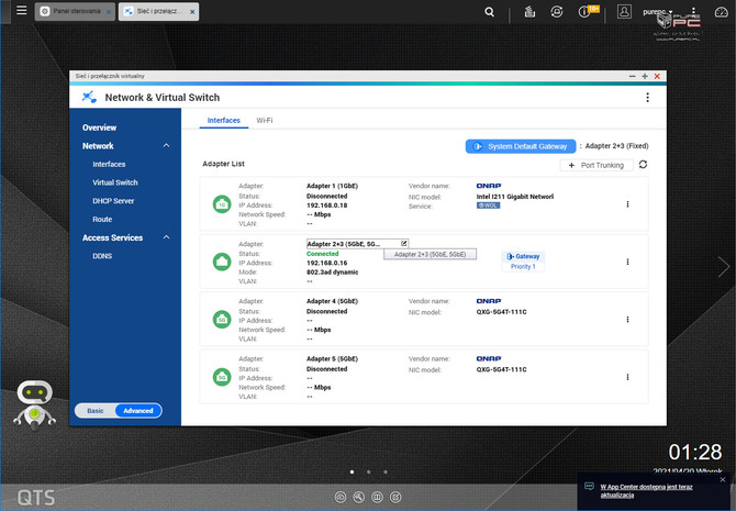QNAP TS-251D - Test serwera NAS w połączeniu z kartą sieciową 5G Ethernet QNAP QXG-5G4T-111C [6]