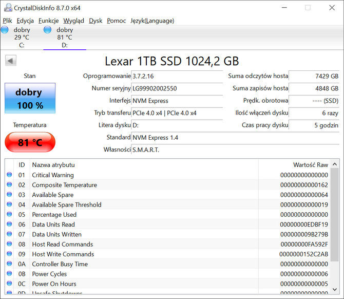 Test wydajności dysku SSD Lexar NM800 PCI-E 4.0 - Mocny konkurent dla Patriot Viper VP4300 i ADATA XPG Gammix S70 [nc1]