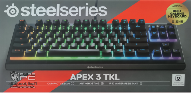 Test SteelSeries Apex 3 TKL - klawiatura membranowa za 250 złotych bez bloku numerycznego, ale posiadająca RGB i makro [nc1]