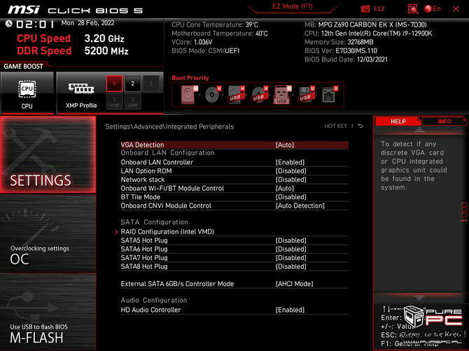 Test płyty głównej MSI MPG Z690 Carbon EK X - Fabryczny blok wodny schłodzi nawet Intel Core i9-12900K [nc1]