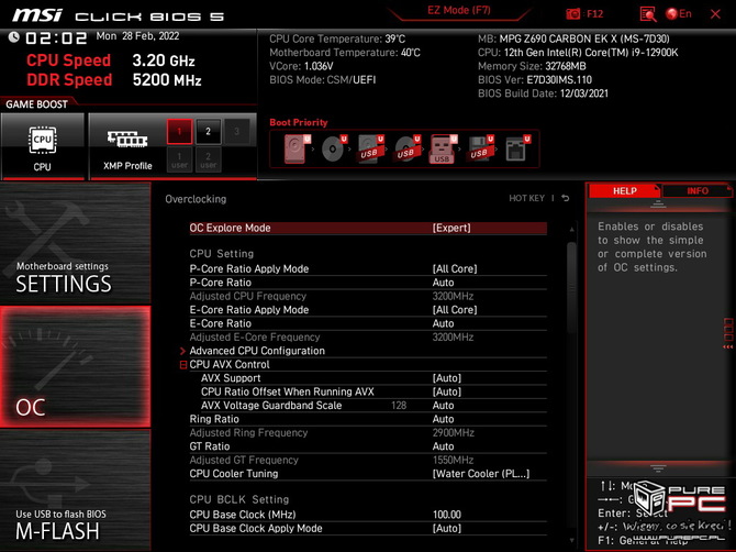 Test płyty głównej MSI MPG Z690 Carbon EK X - Fabryczny blok wodny schłodzi nawet Intel Core i9-12900K [nc1]