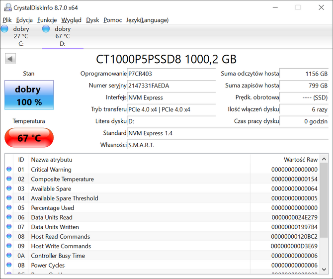 Test dysku SSD Crucial P5 Plus - Dobra wydajność w rozsądnej cenie. Najbardziej opłacalny nośnik SSD M.2 NVMe PCI-E 4.0 [nc1]