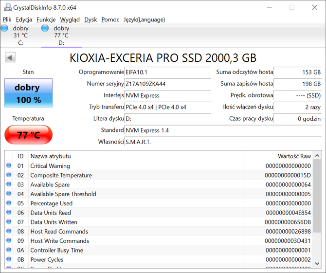 Test dysku SSD Kioxia Exceria Pro PCI-E 4.0 NVMe - Kolejny bardzo szybki SSD wchodzi do walki o tytuł króla generacji [nc1]