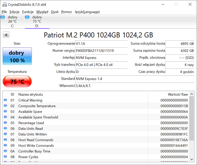 Test taniego dysku SSD Patriot P400 NVMe PCI-E 4.0 - Czy brak bufora DRAM mocno wpływa na wydajność? [nc1]