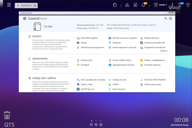 QNAP TS-364 - Test najnowszego trzydyskowego serwera NAS QNAP z Intel Celeron N5105, obsługą SSD M.2 oraz sieci 2.5G Ethernet [12]