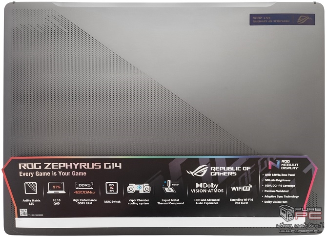 Test ASUS ROG Zephyrus G14 2022 - Laptop do gier z AMD Ryzen 9 6900HS oraz układem graficznym AMD Radeon RX 6800S [nc1]