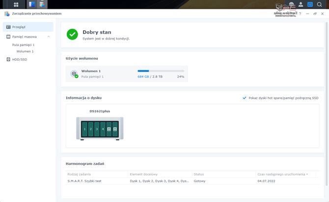 Test Synology DS1621+ - sześciodyskowy NAS oparty o platformę AMD Ryzen V1000. Jak wypadnie na tle Intelowskich konstrukcji? [3]