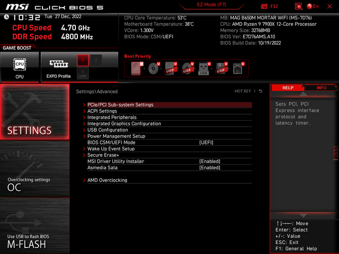 Test płyty głównej MSI MAG B650M Mortar WiFi dla procesorów AMD Ryzen 7000 - Mniejsza wersja Tomahawka [nc1]