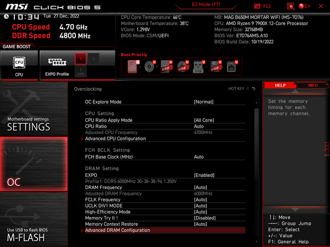 Test płyty głównej MSI MAG B650M Mortar WiFi dla procesorów AMD Ryzen 7000 - Mniejsza wersja Tomahawka [nc1]