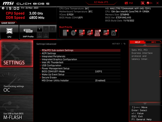 Test płyty głównej MSI MAG Z790 Tomahawk WiFi DDR5 - Wystarczy nawet do podkręconego Intel Core i9 [nc1]