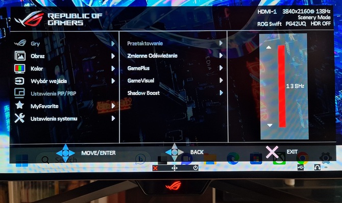 Test ASUS ROG Swift PG42UQ - Ogromny monitor dla graczy z ekranem 4K OLED, odświeżaniem 138 Hz i obsługą HDR [nc1]