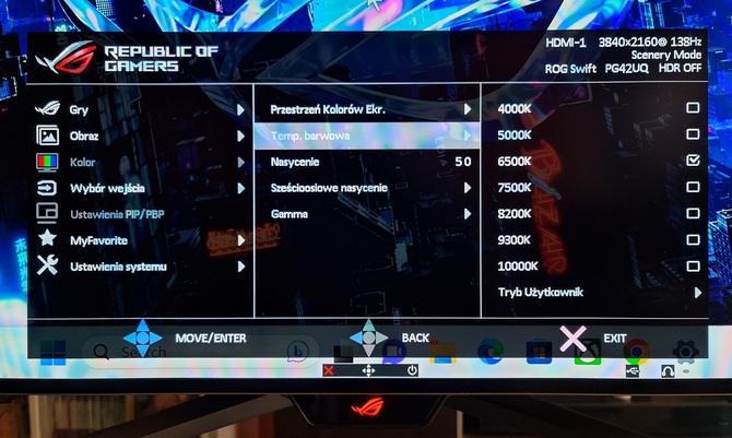 Test ASUS ROG Swift PG42UQ - Ogromny monitor dla graczy z ekranem 4K OLED, odświeżaniem 138 Hz i obsługą HDR [nc1]