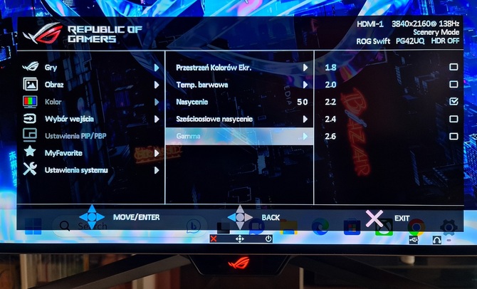 Test ASUS ROG Swift PG42UQ - Ogromny monitor dla graczy z ekranem 4K OLED, odświeżaniem 138 Hz i obsługą HDR [nc1]