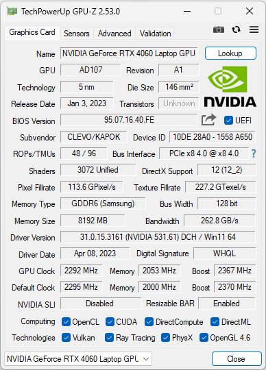 Test Hyperbook NP5 z NVIDIA GeForce RTX 4060 Laptop GPU - Tańszy układ graficzny Ada Lovelace trafia do notebooków [nc1]